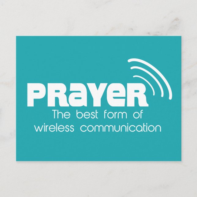 Prayer den bästa formen av vykort för kommunikatio (Framsida)