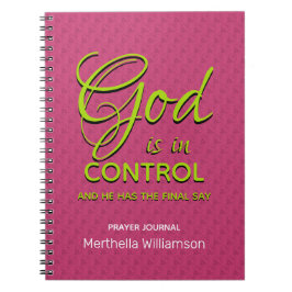 Prayer Devotional Journal Diary GOD ÄR IN CONTROL Anteckningsbok