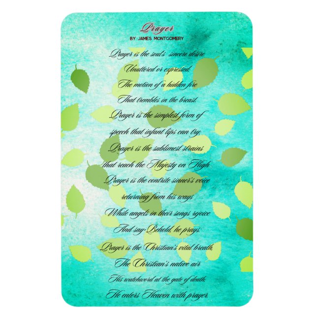 Prayer Dikt av James Montgomery Magnet (Vertikal)