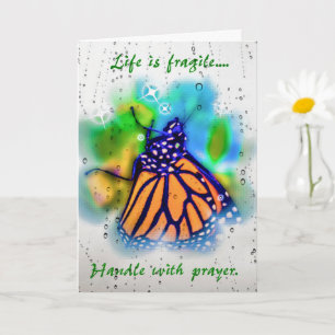 Prayer Encouragement Monarch Butterfly Kort