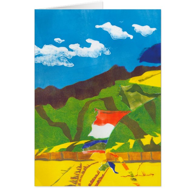 Prayer Flaggor II Hälsningskort (Framsidan)