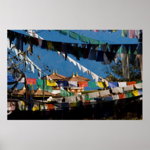 Prayer flaggor och chorton poster