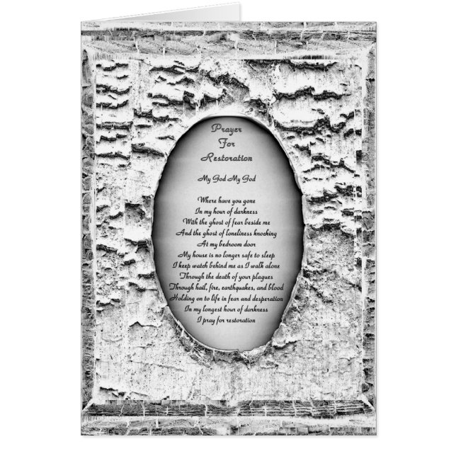 Prayer för återställande hälsningskort (Framsidan)