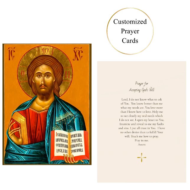 Prayer för att acceptera Guds Will Ortodox Card Placeringskort (Skapare uppladdad)