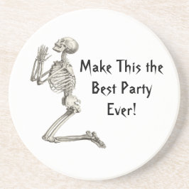 Prayer för Best Party Skeleton Halloween Underlägg