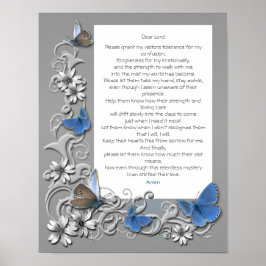 Prayer för dem som lever med Alzheimers sjukdom Poster