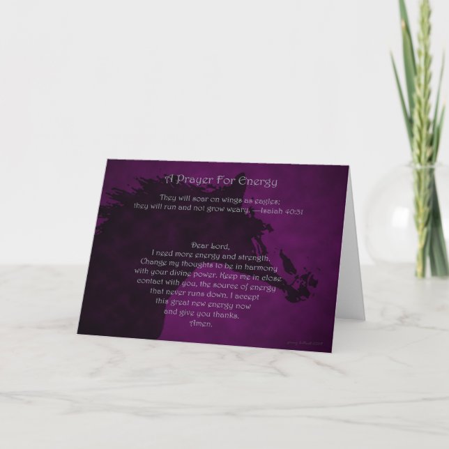 Prayer for Energy Greeting Card Kort (Framsida)