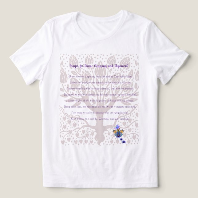 Prayer för gudomlig rengöring och justering t shirt (Design Framsida)