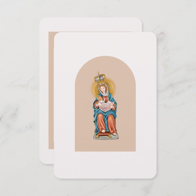 Prayer för Moderskap - Vår Dam Le Leche Tack Kort (Fram/baksida)