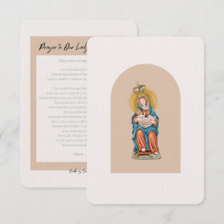 Prayer för Moderskap - Vår Dam Le Leche Tack Kort
