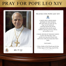 Prayer för påve Leo XIV-Heliga Card