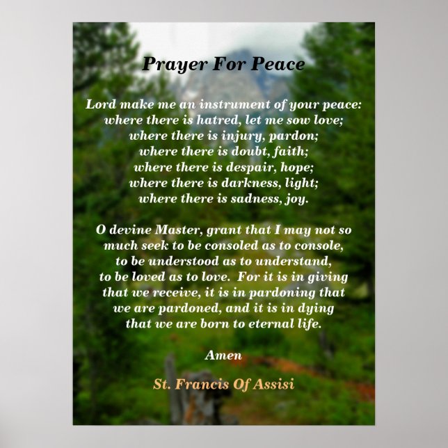 Prayer for Peace Poster (Framsidan)