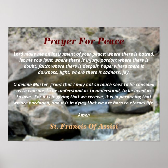 Prayer for Peace Poster (Framsidan)
