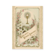 Prayer för präster med St. Therese Heliga Card