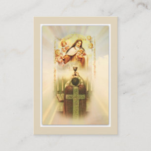 Prayer för präster med St. Therese Heliga Card Visitkort