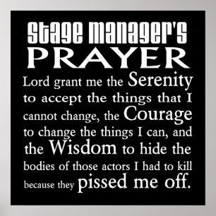 Prayer för scenhanteraren poster