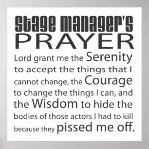 Prayer för scenhanteraren poster
