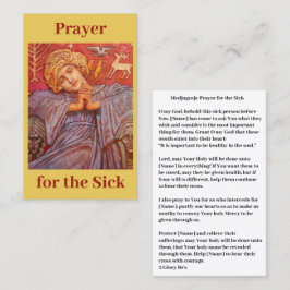 Prayer för sjukförsäkringskortet visitkort