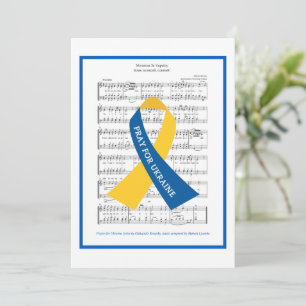 Prayer för Ukrainas Hymn Lakan Music Flat Hälsning Kort