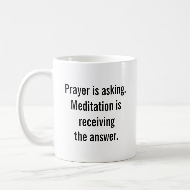 Prayer frågar och medling får kaffemugg (Vänster)