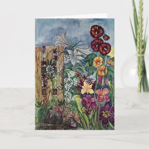 "Prayer Garden with Rosary" Sympathy Card Kort