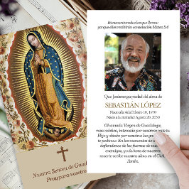 Prayer Guadalupe Funeral Prayer Sympathy Cards Visitkort