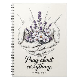 Prayer Hands with Lavender - Devotional Journal Anteckningsbok
