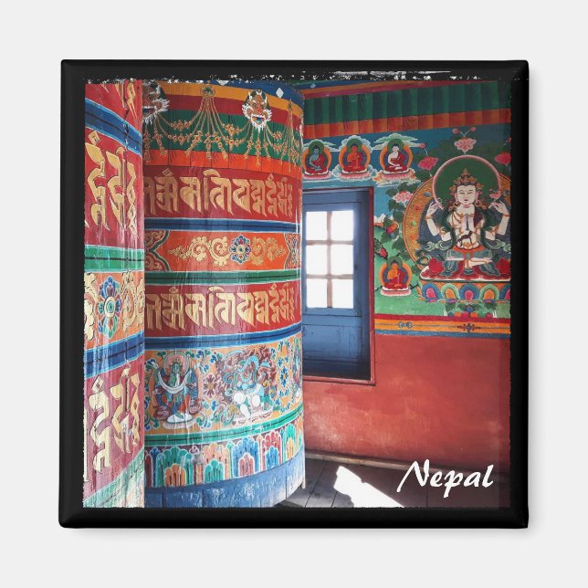 Prayer Hjul - Nepal, Everest Trek Magnet (Framsidan)