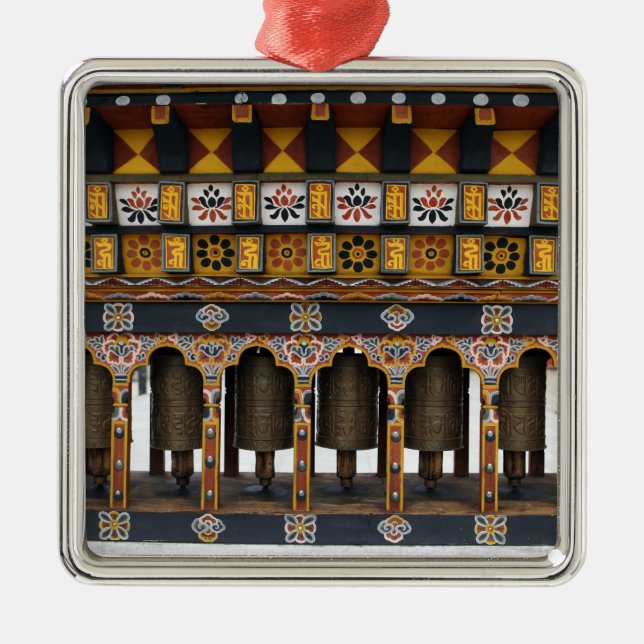 Prayer Hjul på en liten offentlig torg Julgransprydnad Metall (Framsidan)