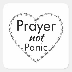 Prayer, inte Panic-inspirationsoffert Fyrkantigt Klistermärke