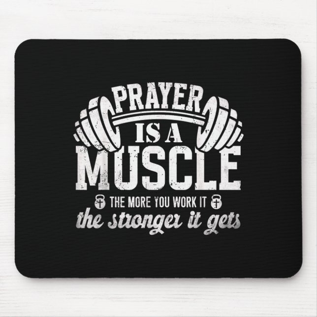 Prayer Is A Muscle Christian Fitness Gym Quote  Musmatta (Framsidan)