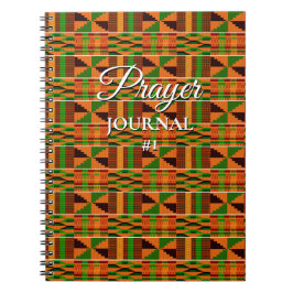 Prayer Journal African Kente K47 Spiral bärbar dat Anteckningsbok
