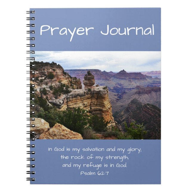 Prayer Journal Bible Verse Grand Canyon View Anteckningsbok (Framsidan)