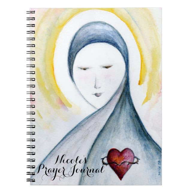 Prayer Journal Vibrant Hail Mary  Anteckningsbok (Framsidan)