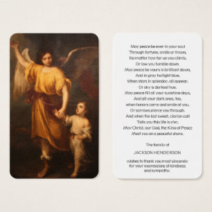 Prayer-kort Ángel de la Guarda Visitkort