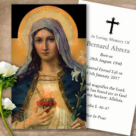 Prayer-kort | Antique Immaculate Heart of Mary Visitkort