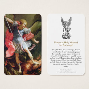 Prayer-kort Archangel Michael Visitkort