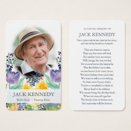 Prayer-kort | Blommigt blå Visitkort