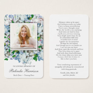 Prayer-kort Blue Hydrangea Visitkort