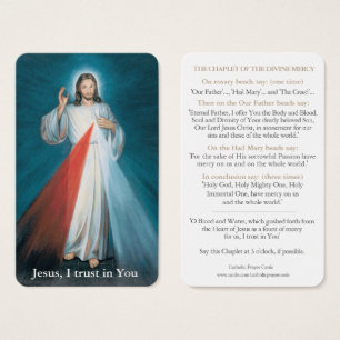 Prayer-kort   Chaplet of Divine Mercy Visitkort