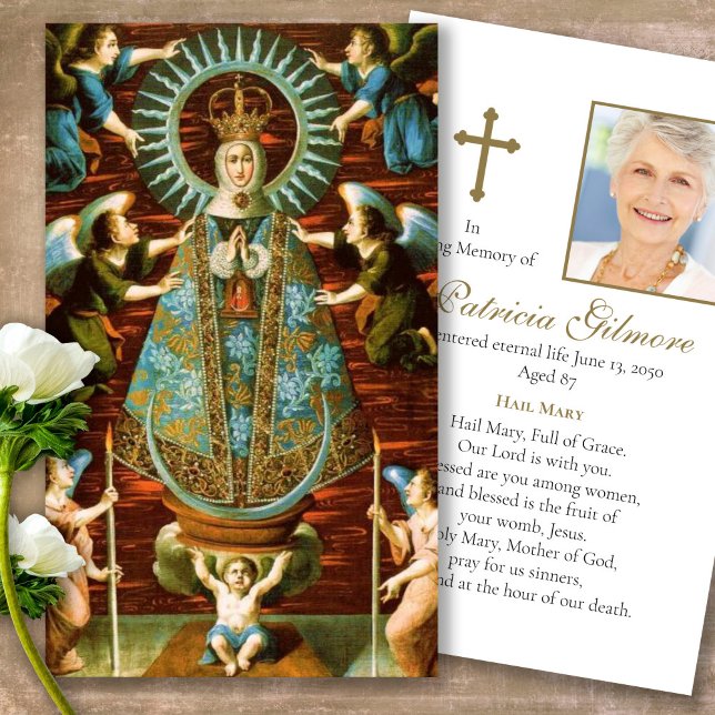 Prayer-kort | Dam Lledo Visitkort (catholic, religious, celebration of life, in loving memory of, prayer cards for bereavement)