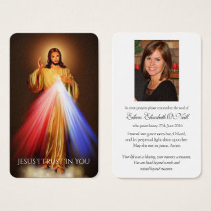 Prayer-kort Divine Mercy 010 Visitkort
