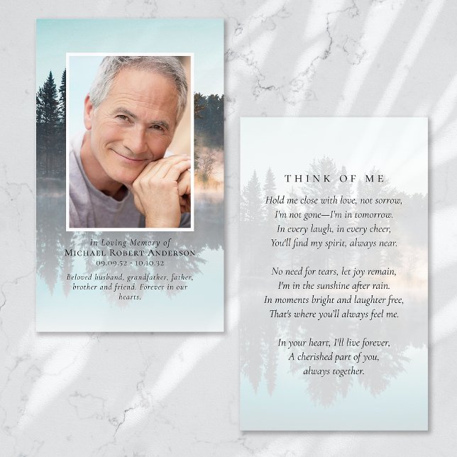 Prayer-kort för Photo Forest Memorial Visitkort (Skapare uppladdad)