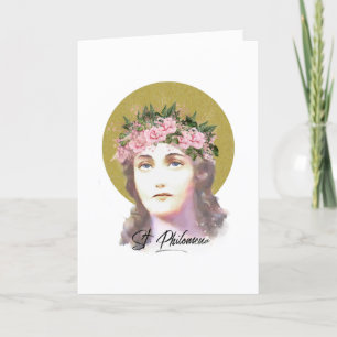 Prayer-kort för Religiösa av typen St. Philomena V Kort