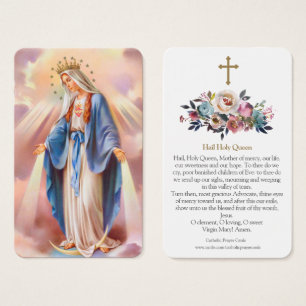 Prayer-kort Hail Heliga Queen Visitkort