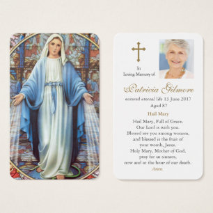 Prayer-kort Hail Mary Visitkort