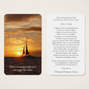 Prayer-kort   Hawaiian Sunset Visitkort