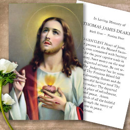 Prayer-kort | Helig Heart of Jesus Visitkort