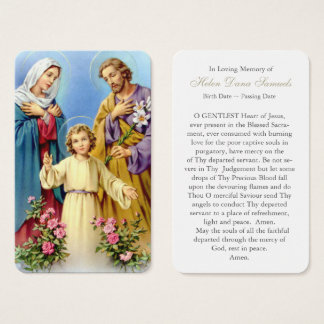Prayer-kort | Heliga Familj 10 Visitkort
