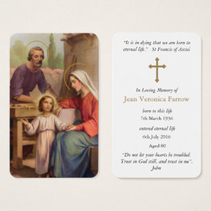 Prayer-kort Heliga-familj 4 Visitkort